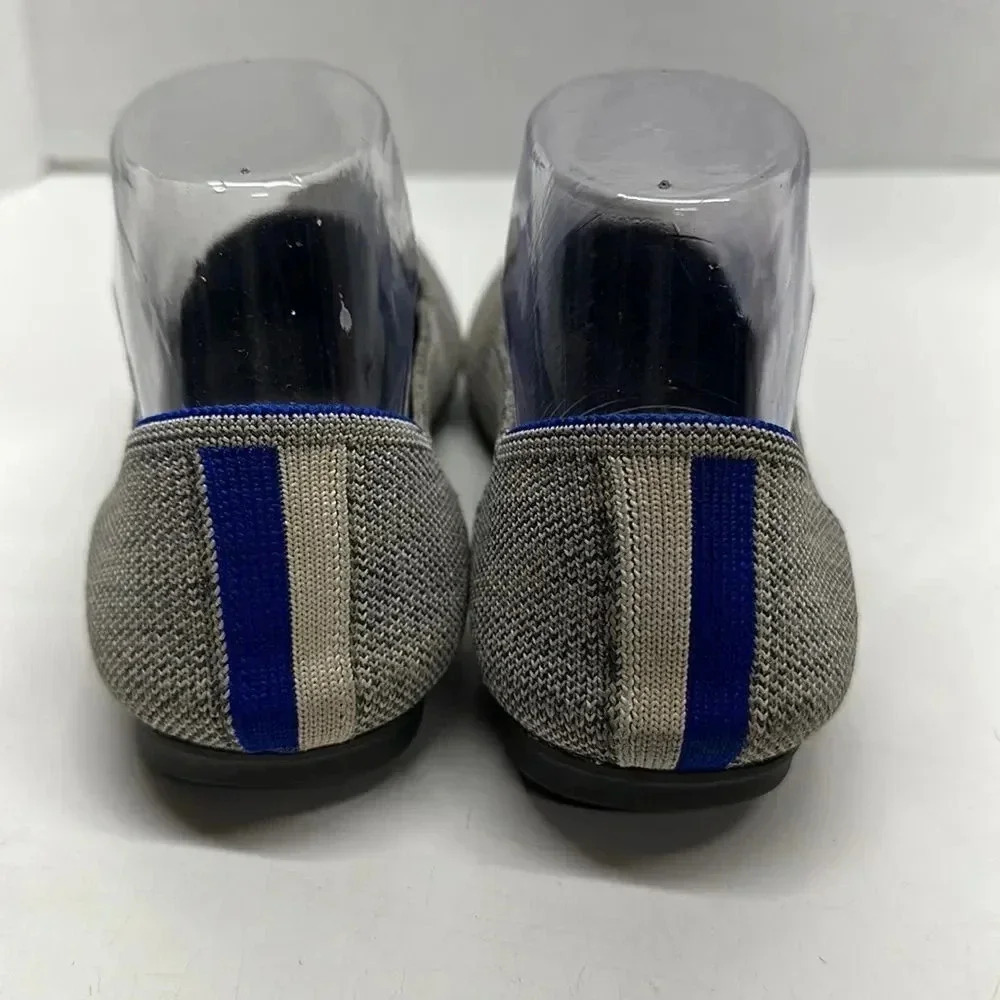 Rothy’s Taupe Heather Grey Blue Slip On Washable Loafers Shoes Size 8 - Picture 5 of 11